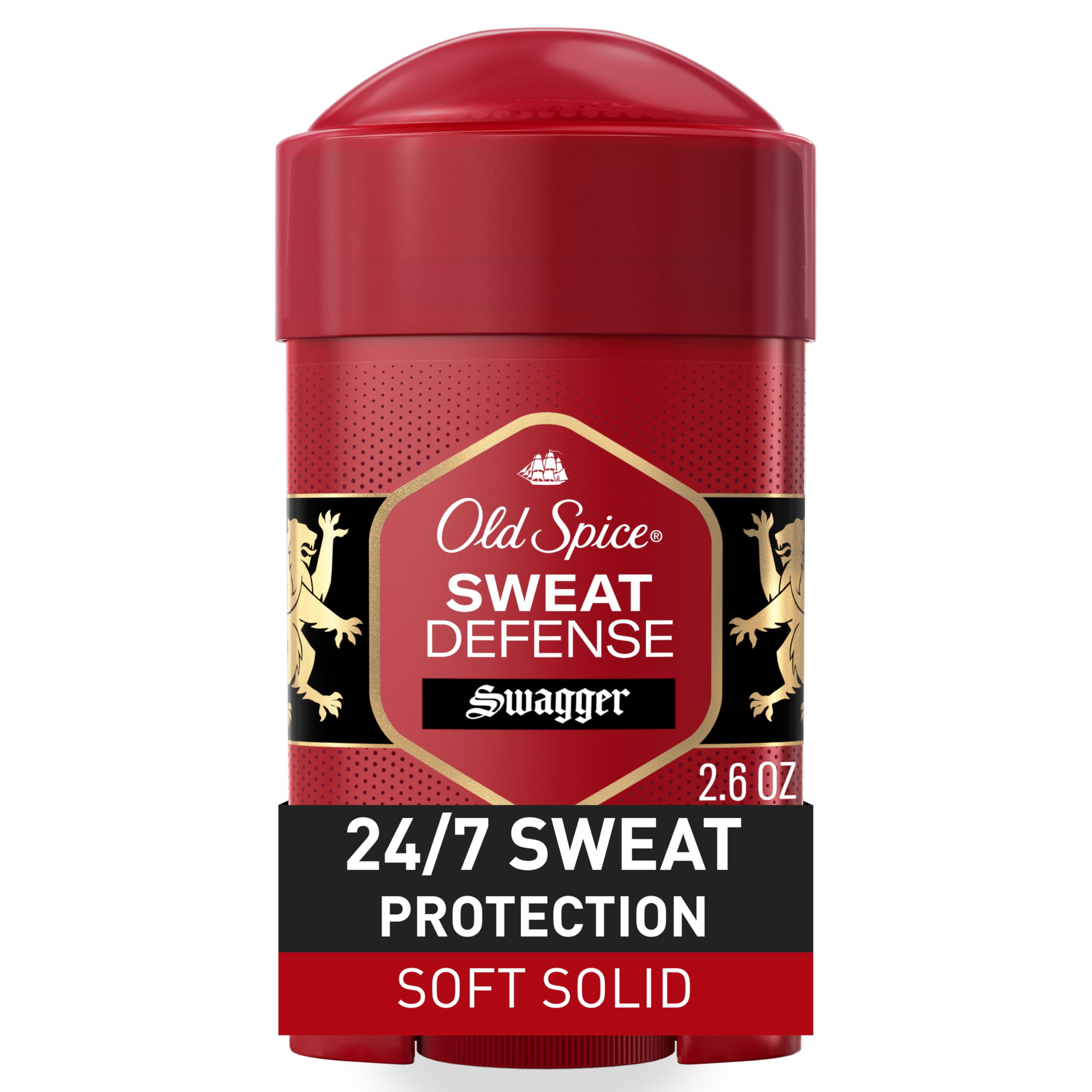 Old Spice Sweat Defense Antiperspirant & Deodorant for Men, 24/7 Ultimate Sweat Protection, Long Lasting Scent, Soft Solid, Swagger with Cedarwood Scent, 2.6 oz